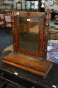 Early 19th Century Oak Inlaid Toilet Mirror