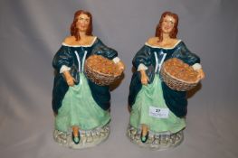 Pair of Roy Kirkham Pottery Figurines 