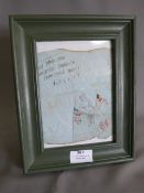 WWII Silk Handkerchief in a Frame