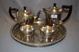 Viners Silver Plated Tea Set on Chrome Tray