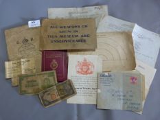 Documents, Ephemera and Personal Effects (Relating to Lot 404) Including Secret Documents, Field