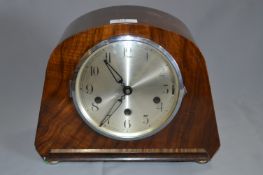 Walnut Cased Mantel Clock with Westminster Chimes