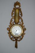 Gilt Framed Wall Barometer