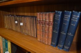 Collection of Leather Bound Classic Novels and Wild Birds Volumes