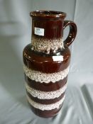 Brown Glazed West German Pottery Vase