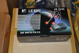 *Box Containing Six Leeson Four Channel High Power Amplifiers Model:LS12-03