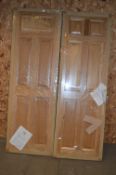 *Pair of Oak Six Panel Doors 1981x660