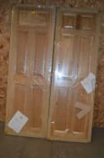 *Pair of Oak Six Panel Doors 1981x660