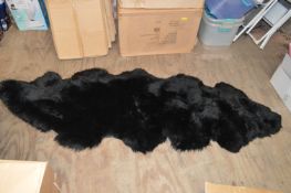 *Black Sheepskin Rug