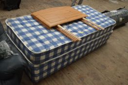 *Single Divan Bed with Two Pine Headboards