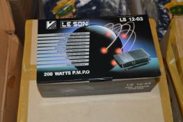 *Box Containing Six Leeson Four Channel High Power Amplifiers Model:LS12-03