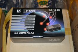 *Box Containing Six Leeson 100W Power Amplifiers Model:LS12-02