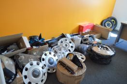 *Large Quantity of Motor Vehicle Spares; Headlight Units, Wing Mirrors, Wheel Trims, Alloy Wheels,