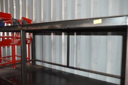 *6x4ft Steel Workbench Fitted with Double Headed Grinder and 6