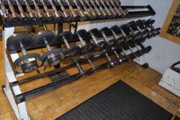 *Ten Sets of Dumbbells 7.5-32.5kg with Dumbbell Rack
