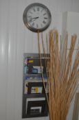 *Silver Magazine Rack and a Wall Clock