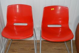 *Pair of Red Reception Chairs