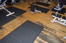 *Eight 4'x2' Gymnasium Rubber Mats