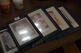 Set of Five Framed Coloured Prints