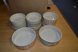 Box Containing Dog and Pet Bowls