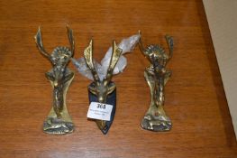 Three Brass Door Knockers