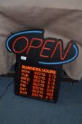 *Neon LED Open Sign