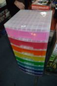 *Eight Height Multicoloured Sectional Storage Drawers
