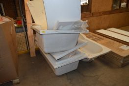 *Five Acrylic Baths Including P-Shaped and Double Ended