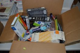 *Box Containing Mixed Items; iPhone Covers, Magnetic Sticks, Security Markers, Posterman Pens, etc.