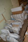 *Large Quantity of White Sanitary Ware Including Wash Basins, Pedestal, Toilet Cisterns, etc.