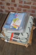 *Three Boxes of Transparent Plastic Lever Arch Folders