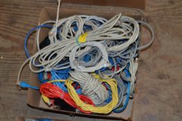 *Box Containing Assorted Network Cables