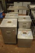 4 Grundy Bins (2 on wheels, 2 Freestanding)