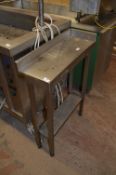 Stainless Steel Infill Table with Undershelf and Upstand