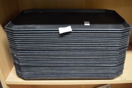 Twenty Eight Black Plastic Trays