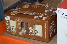 Two Sets of Three Stoneware Jugs