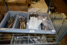 Grey Cutlery Tray Containing Assorted Bead Pattern Cutlery