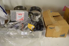 Assorted Chef's Tools; Rings, Grill Bricks, Sharp Knives, Spatulas, Slotted Spoons, etc.