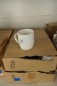 Twenty Four Plain White China Mugs