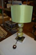 Contemporary Lime Green & Chrome Table Lamp
