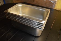 Five Large Bain Marie Inserts