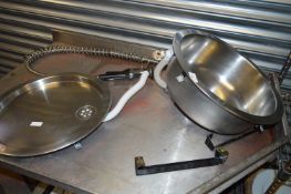Stainless Steel Circular Sink with Drainer and Pan Rinse