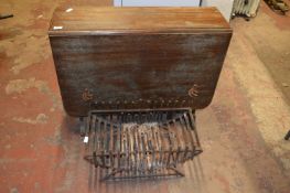 Oak Drop Leaf Table and a Fire Basket