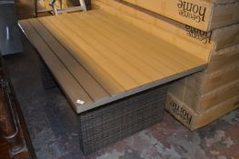 *George at Home Simulated Rattan and Composite Wood Patio Dining Table in Natural Finish (to Seat up