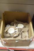 Eighteen Cream Porcelian Mugs