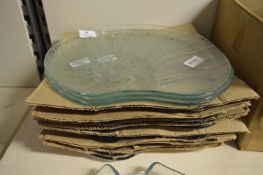 Twelve Glass Serving Plates in The Form of Seashells