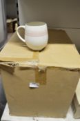 Box Containing Thirty Four Cream & Pink Mugs