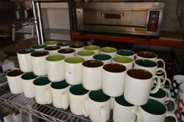 Fifty Three Large Mugs with Coloured Interiors