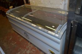 AHT Display Freezer Enclosed by Siding Dome Topped Lids