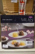 Four Milan Porcelain Cake Stands